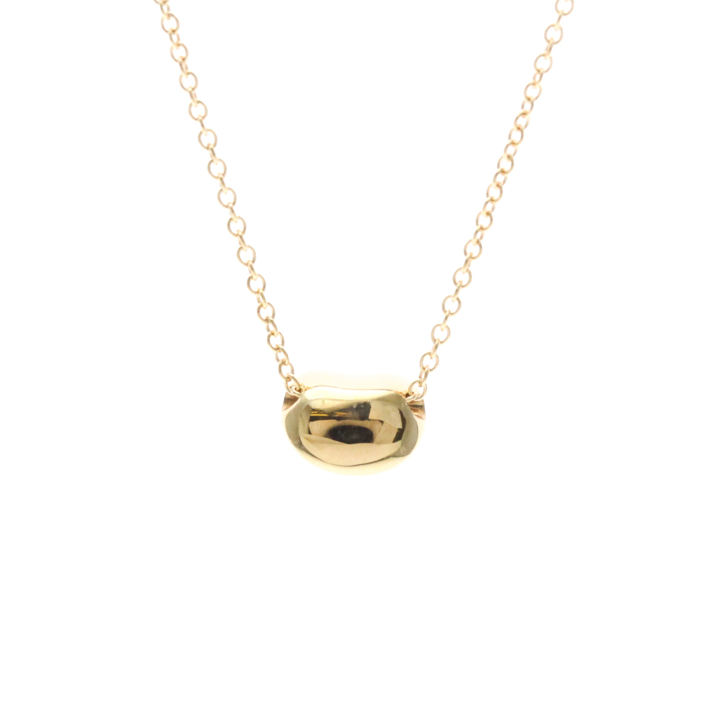 Tiffany Bean Necklace Extra Mini Pink Gold (18K) No Stone Men,Women Fashion N...